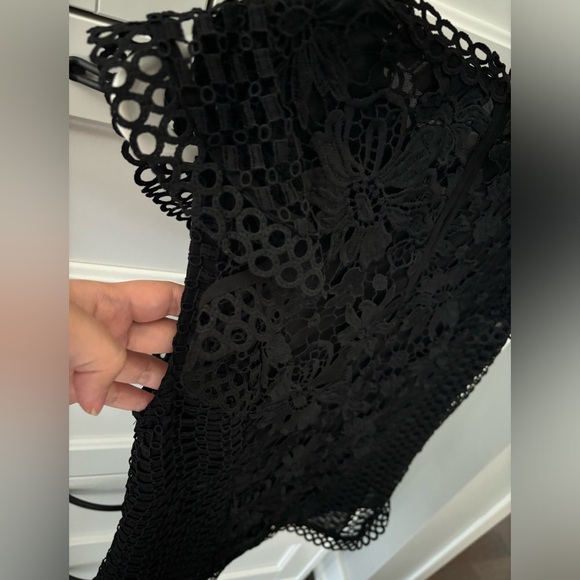 Worn Once Ted Baker Black Crochet Top (Size 1) - Picture 5 of 7